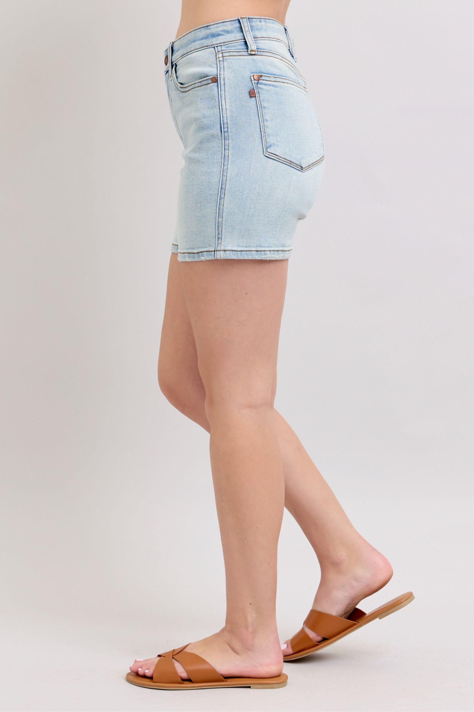 2 Button Denim Shorts