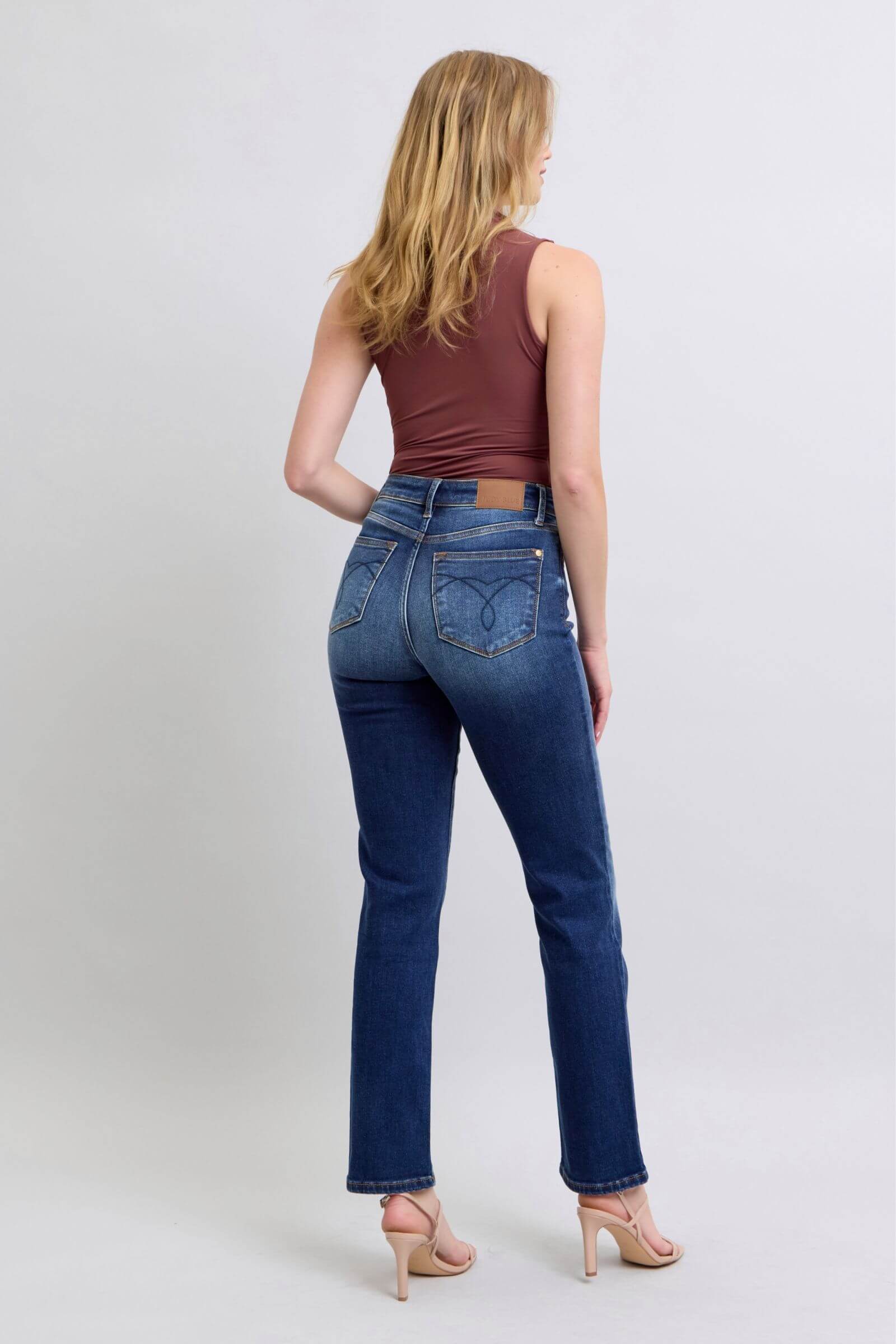 Washed Straight Leg Jeans