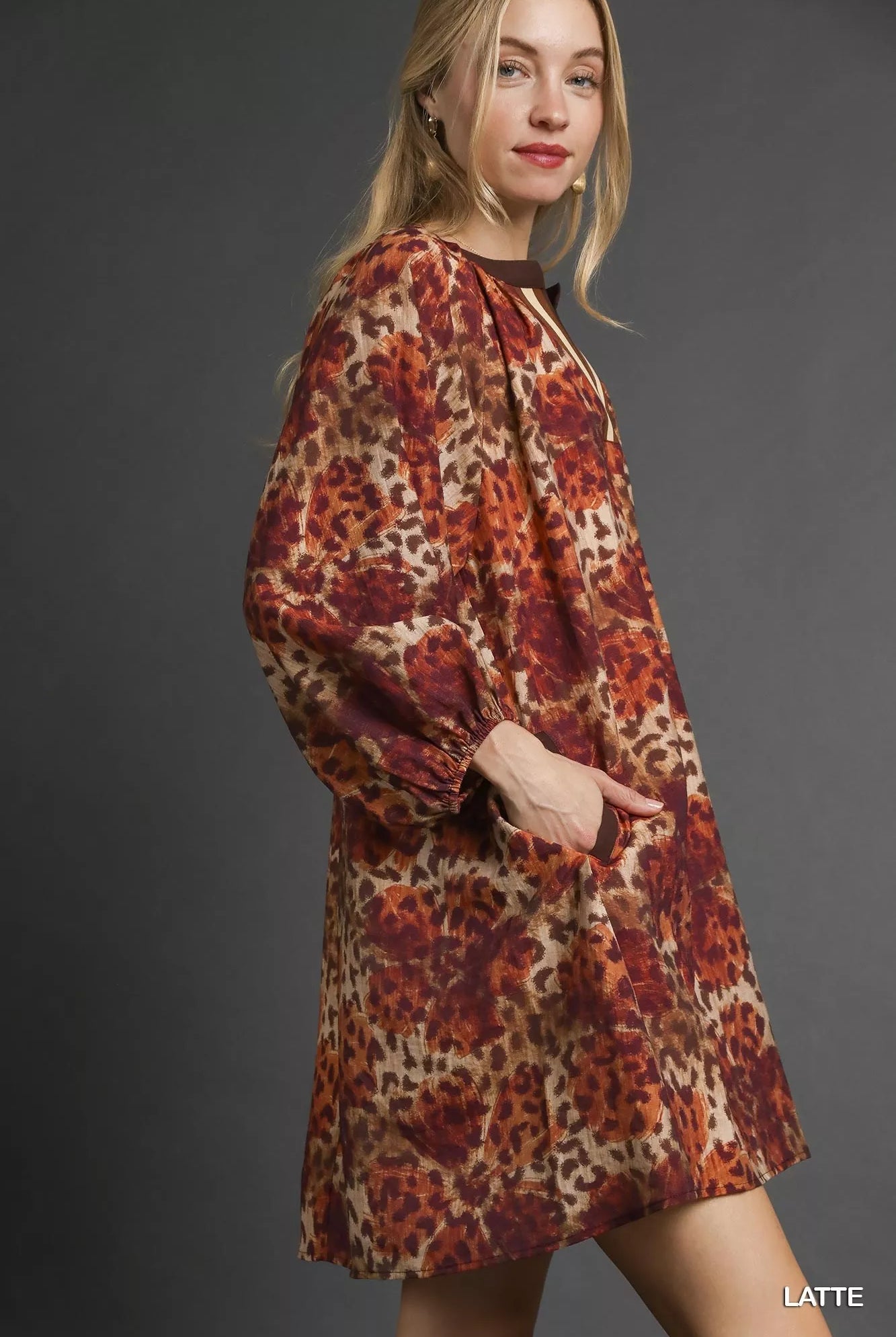 Animal Print Boho Tunic Dress