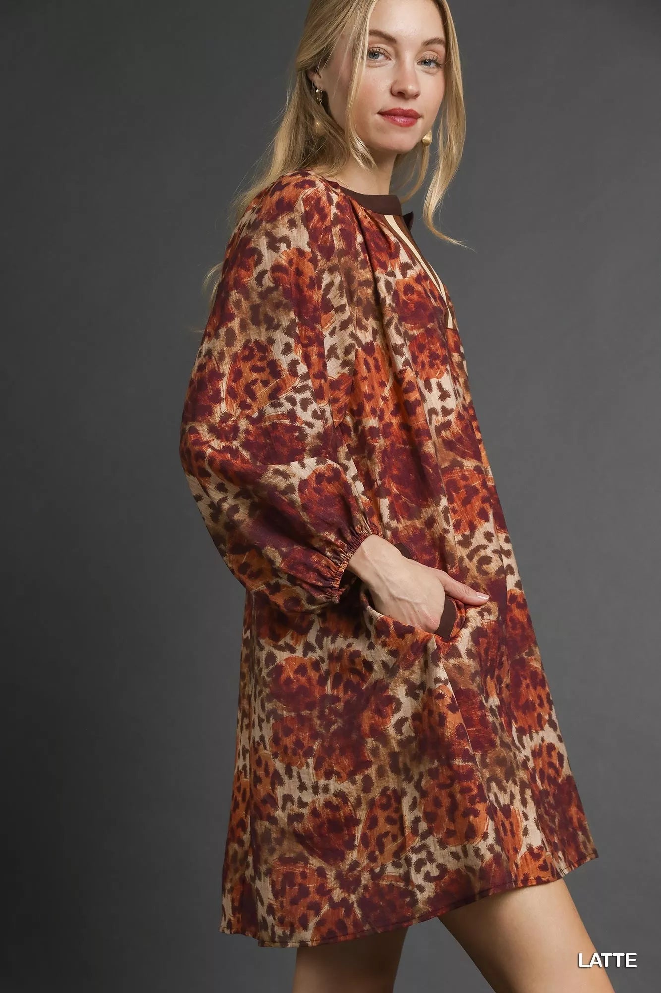 Animal Print Boho Tunic Dress