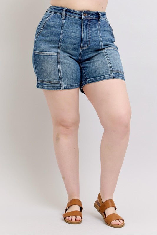 Judy Blue Full Size High Rise Denim Shorts Plus Size