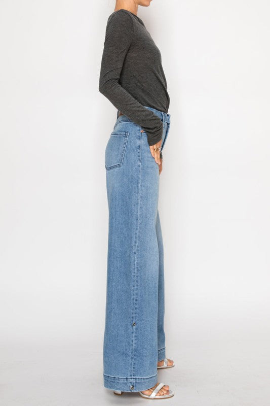 High Rise Tummy Control A-Wide Jeans