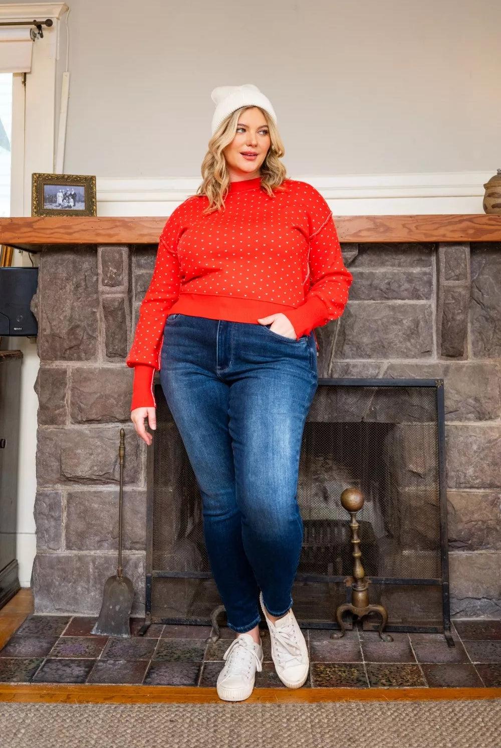 Washed Thermal Skinny Jeans