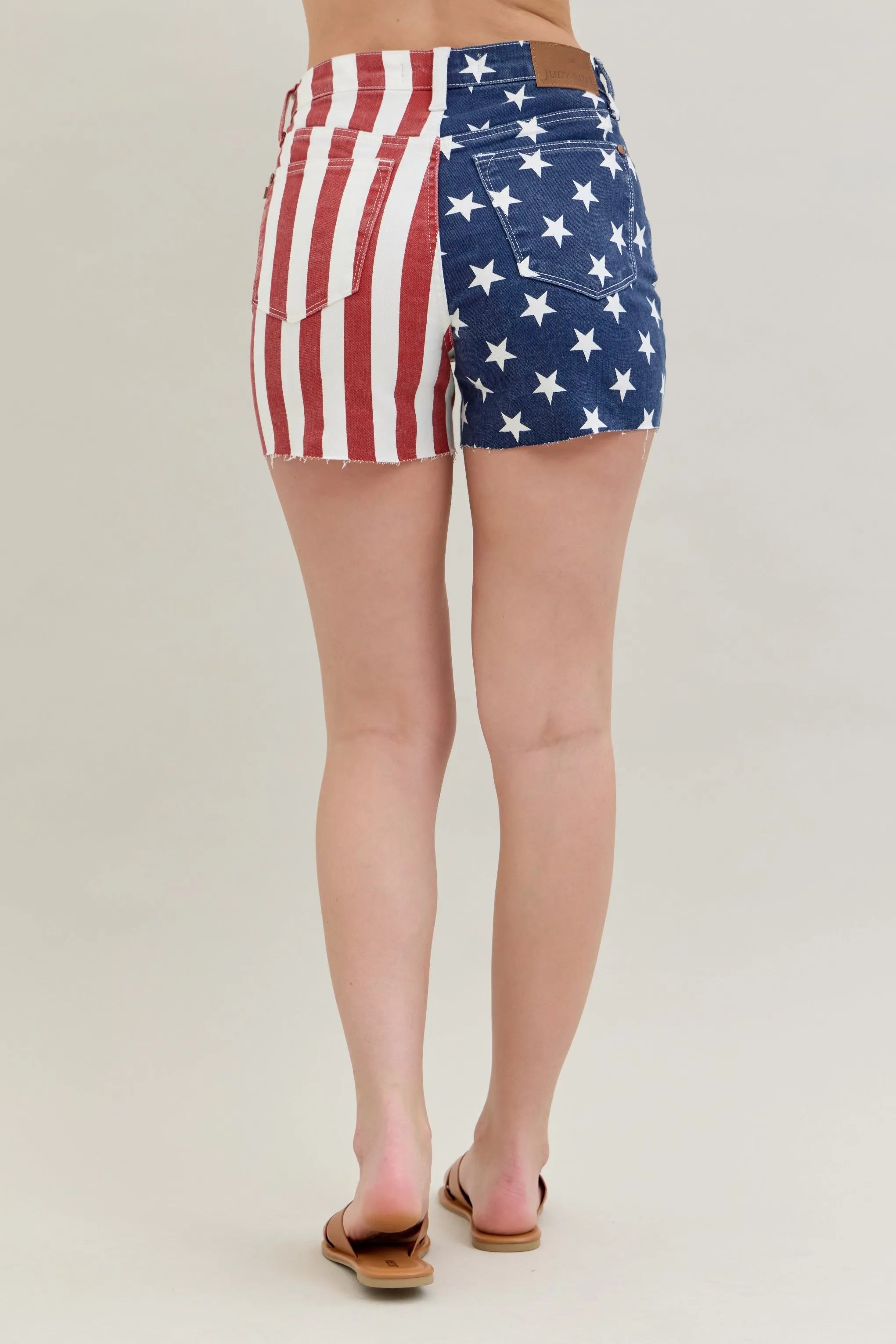 High Waisted American Flag Shorts