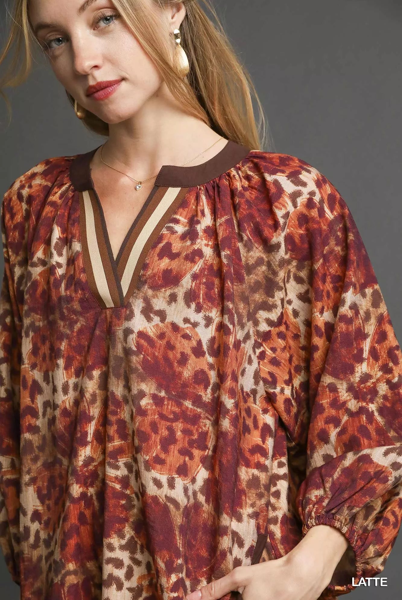 Animal Print Boho Tunic Dress