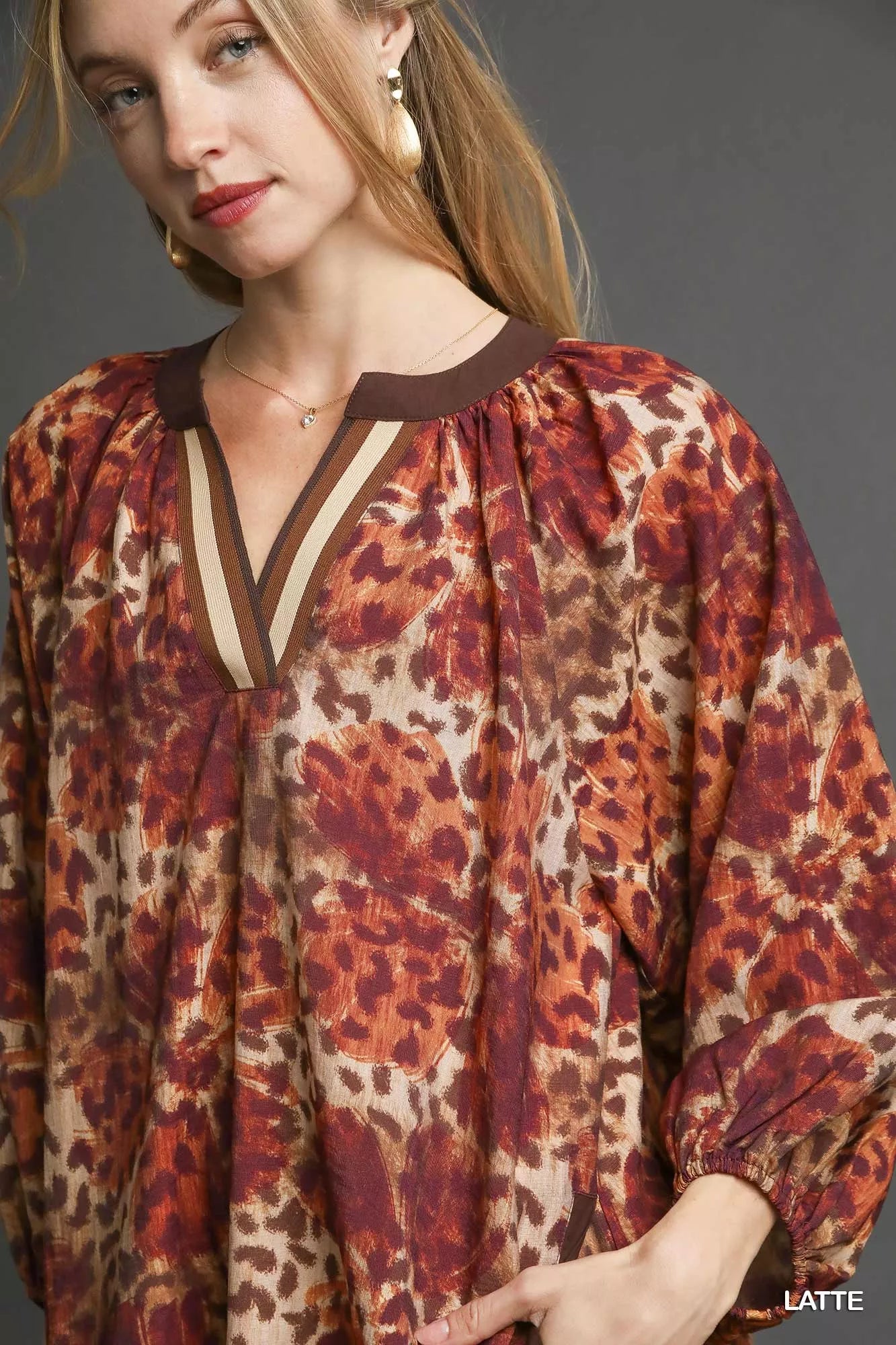Animal Print Boho Tunic Dress