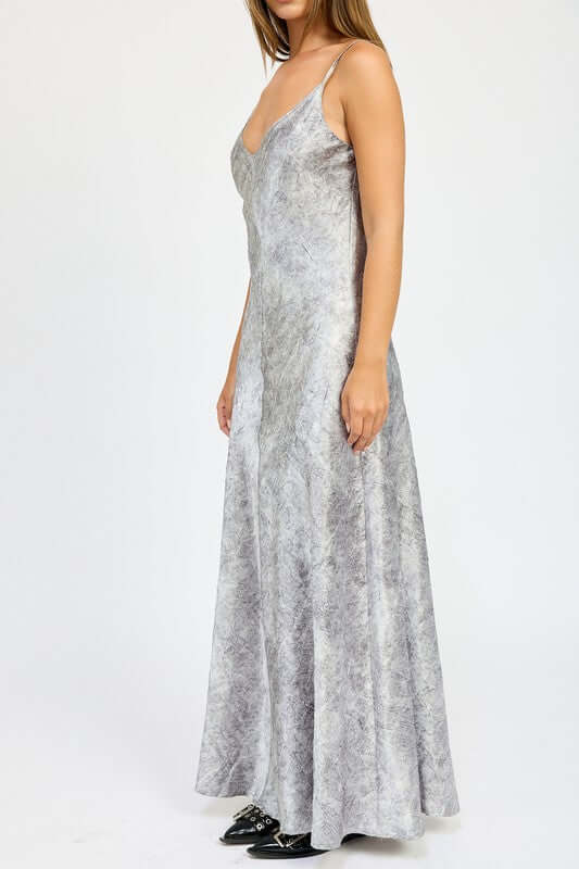 Velvet V-Neck Maxi Dress