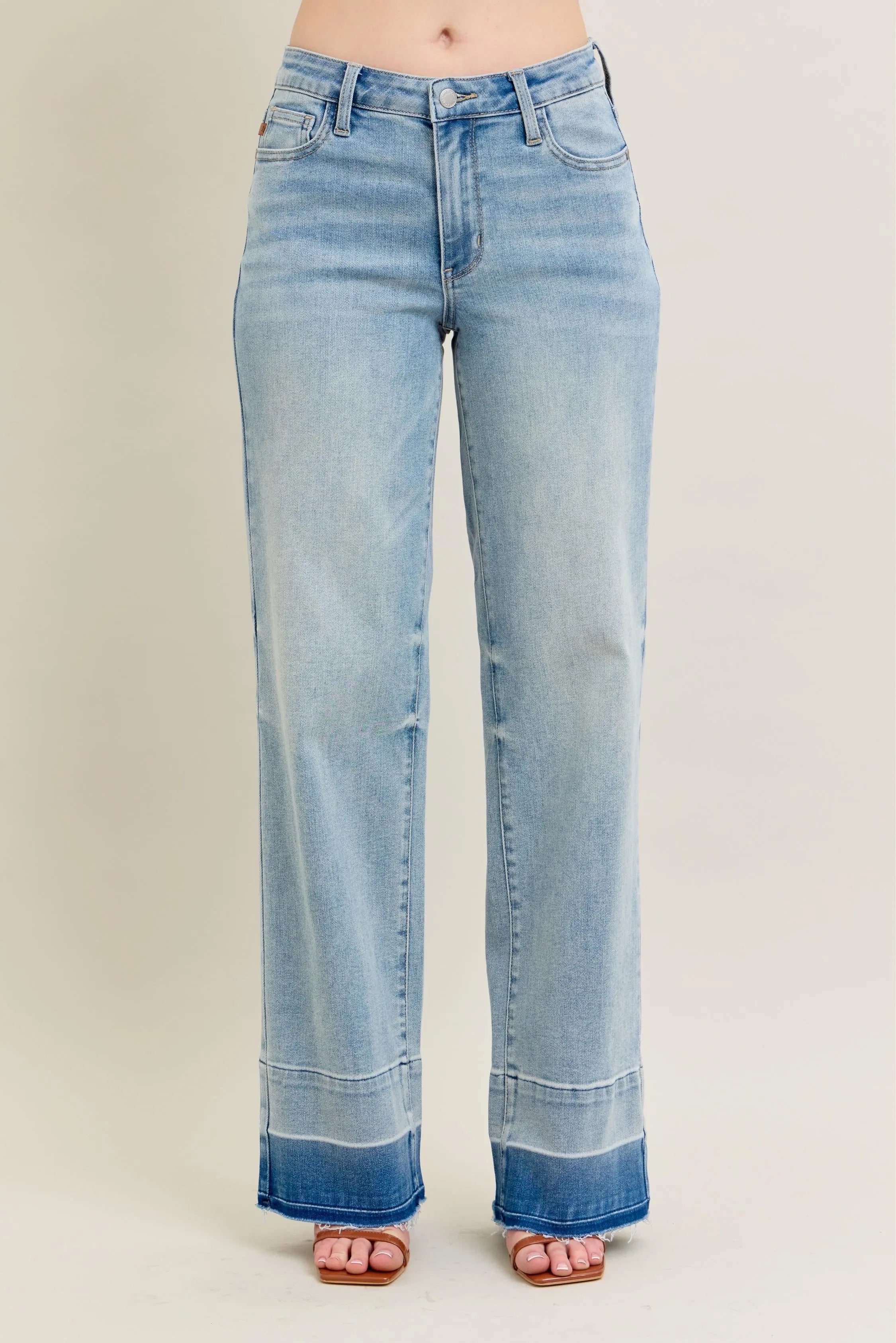 Release Hem Wide Leg Jeans