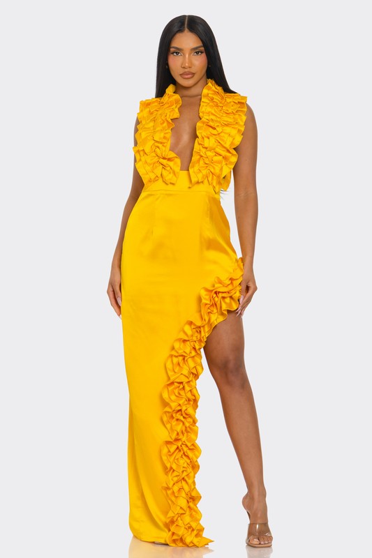 Golden Hour Ruffle Gown