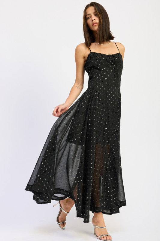 A-Line Spaghetti Strap Maxi Dress