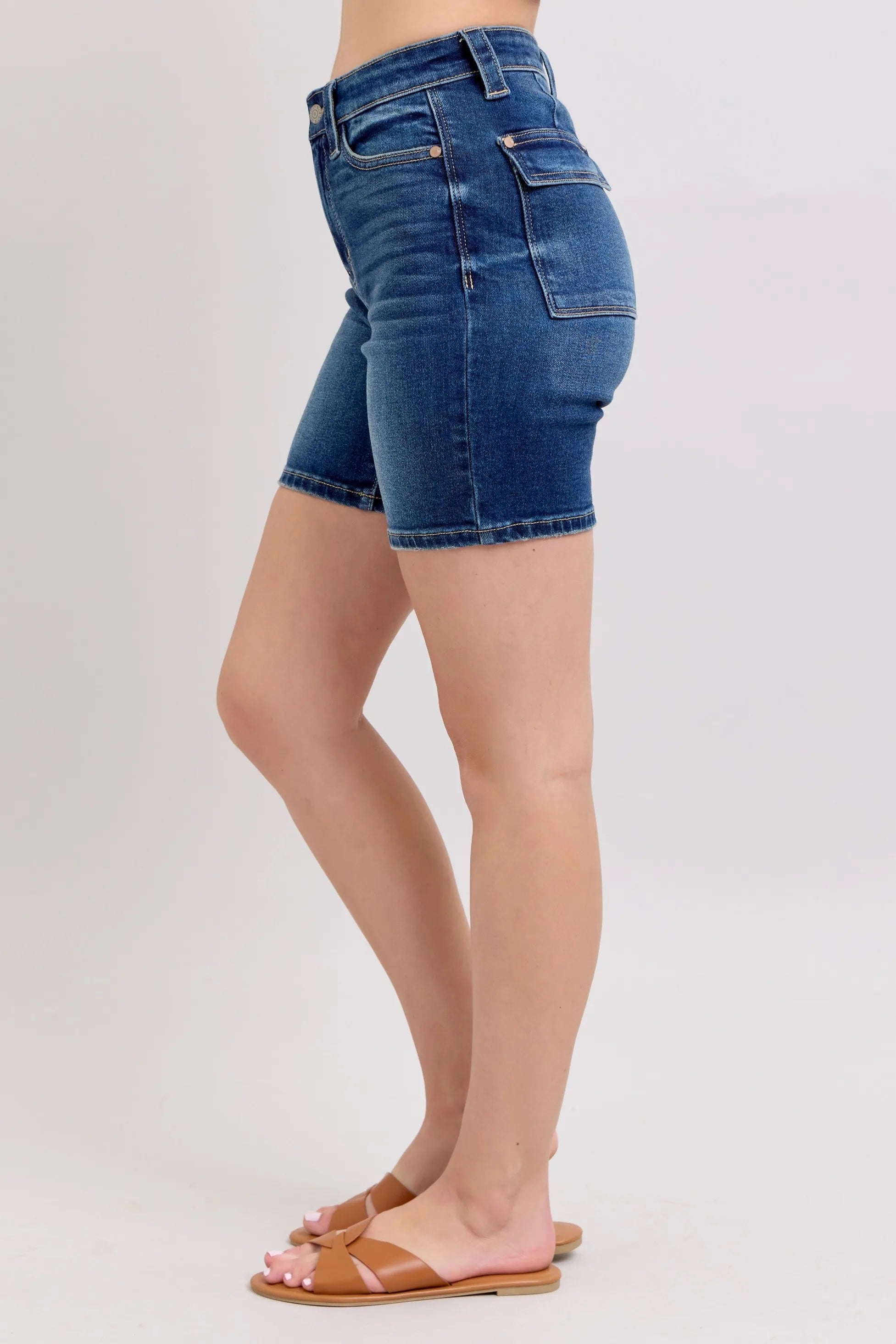 High Waist Bermudas Jeans