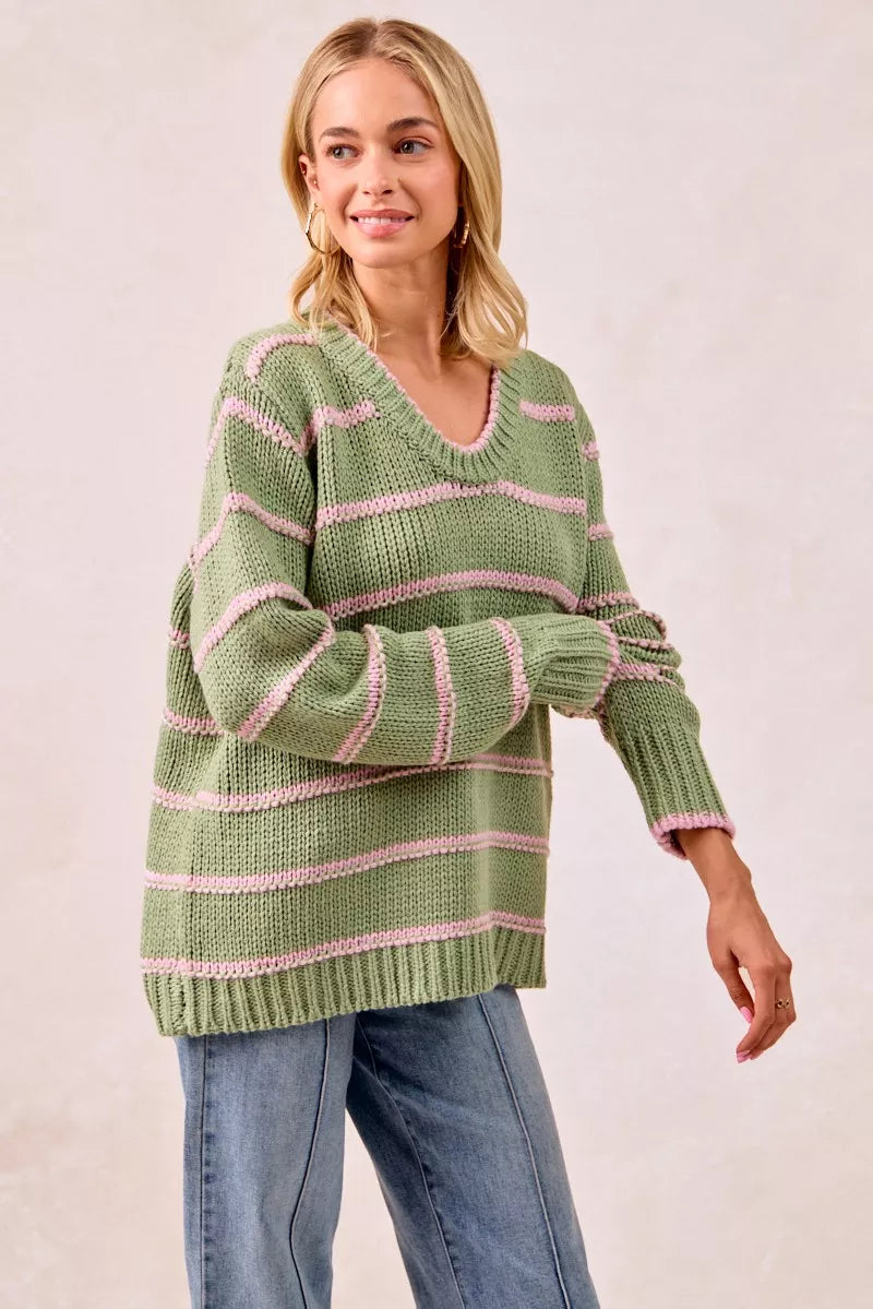 Striped Long Sleeve Sweater