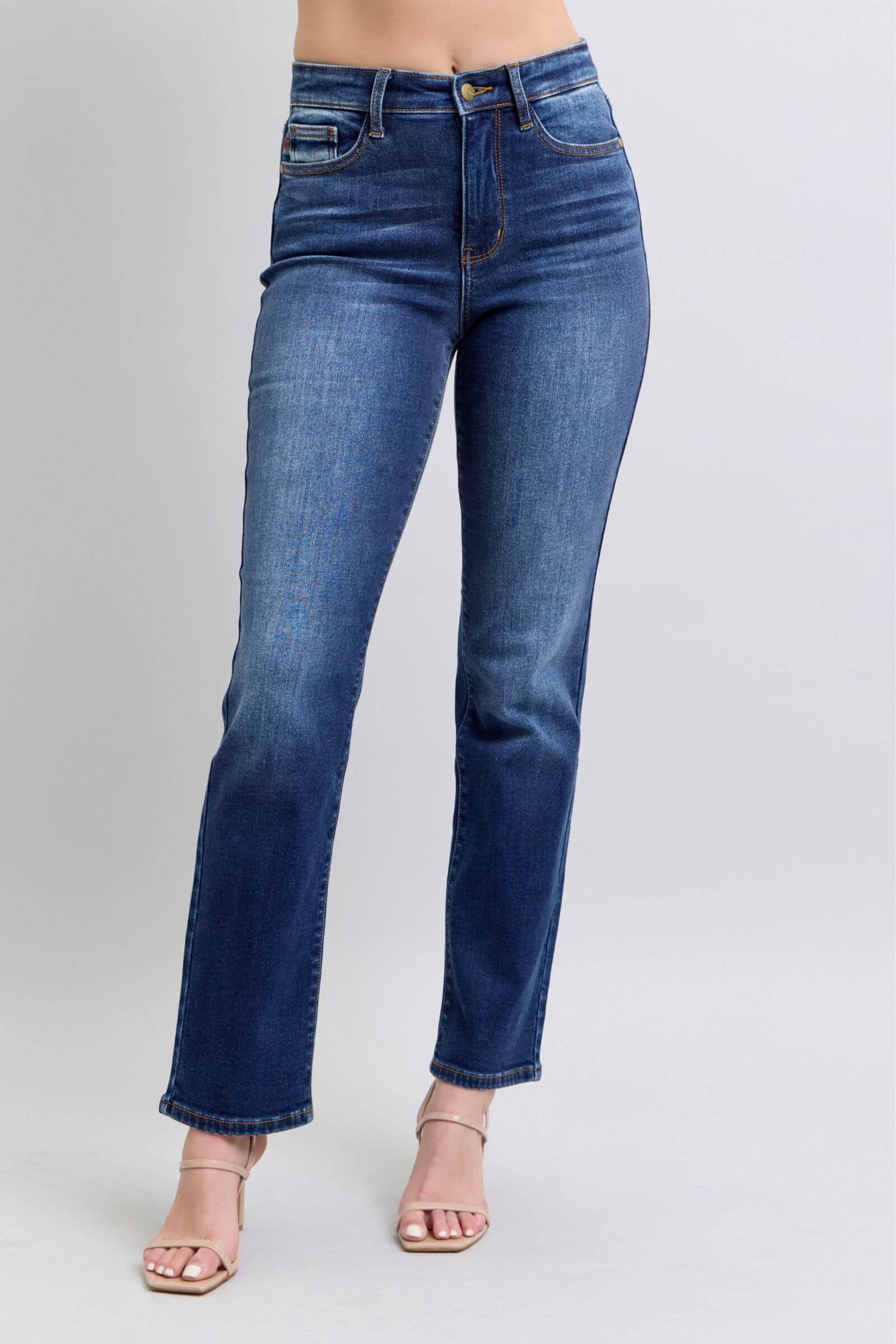 Washed Straight Leg Jeans
