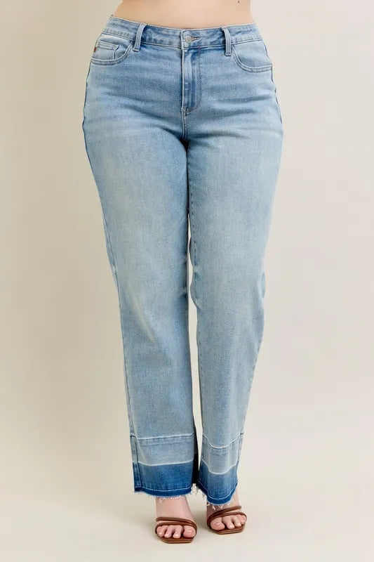 Release Hem Wide Leg Jeans