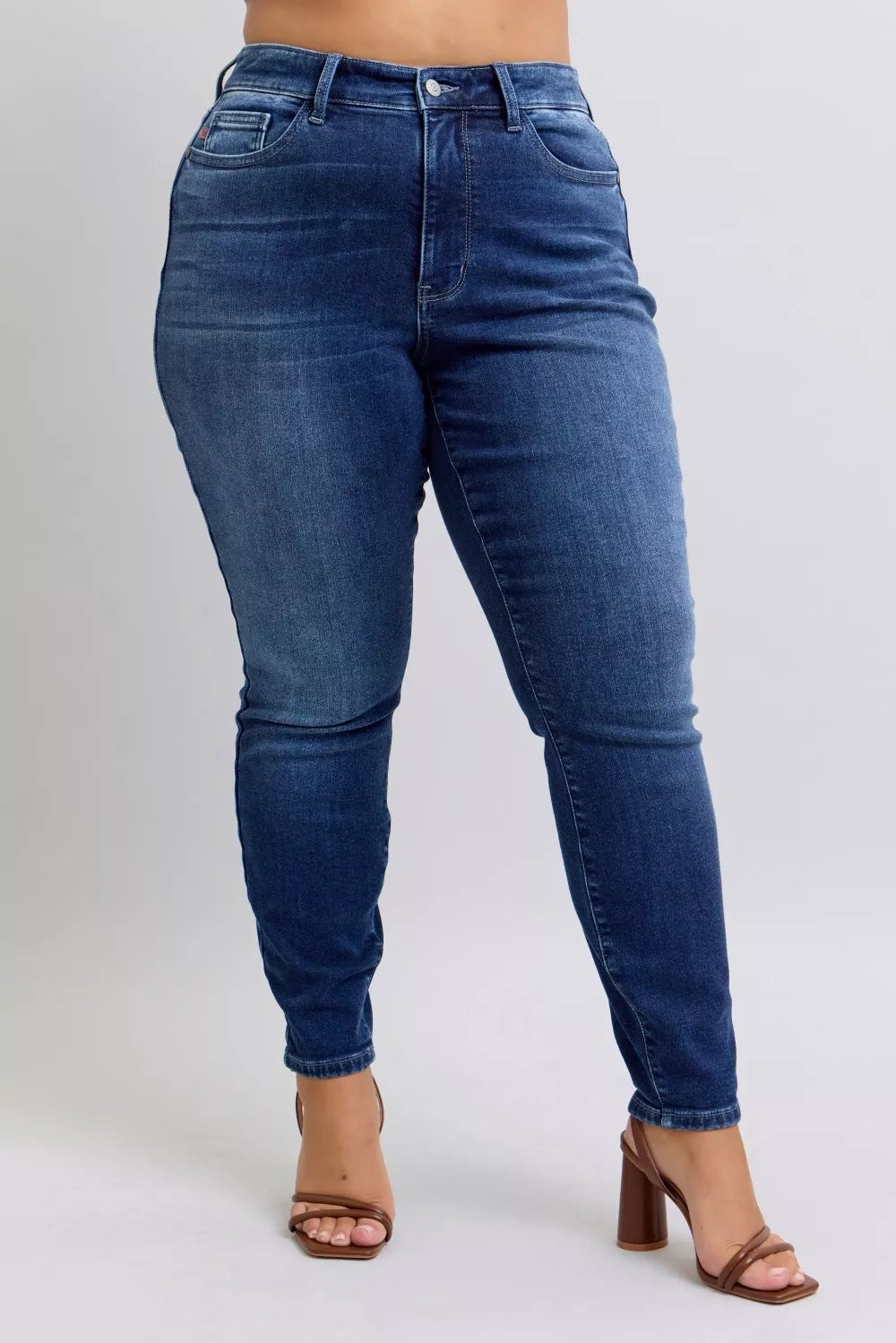 Washed Thermal Skinny Jeans
