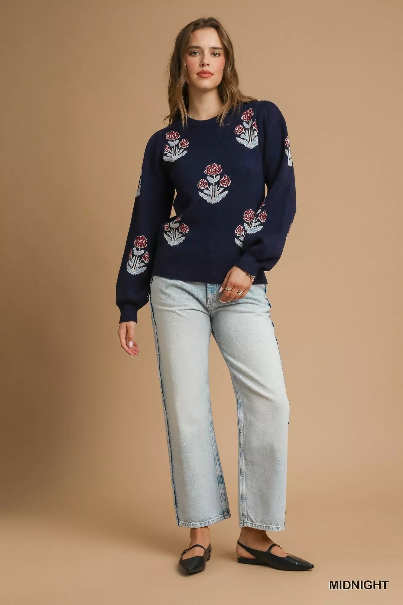 Floral Knit Sweater