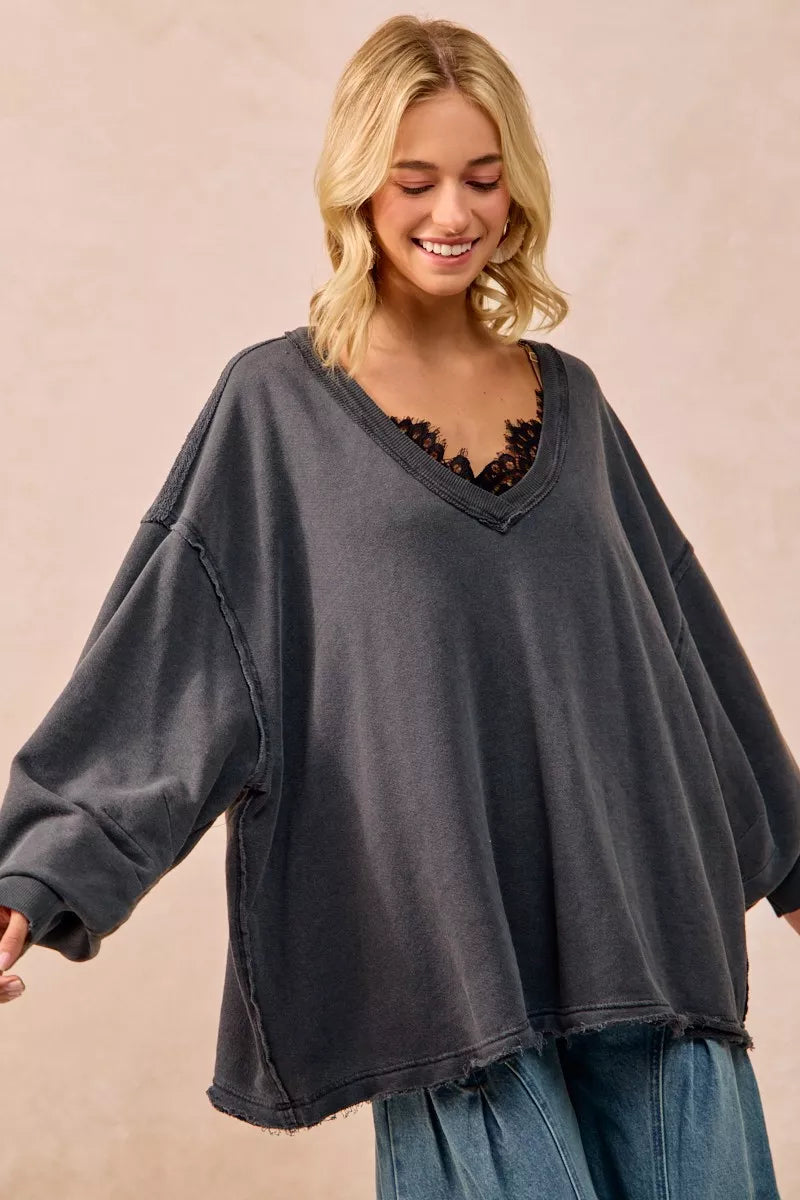 French Terry Oversized Sweatshirt