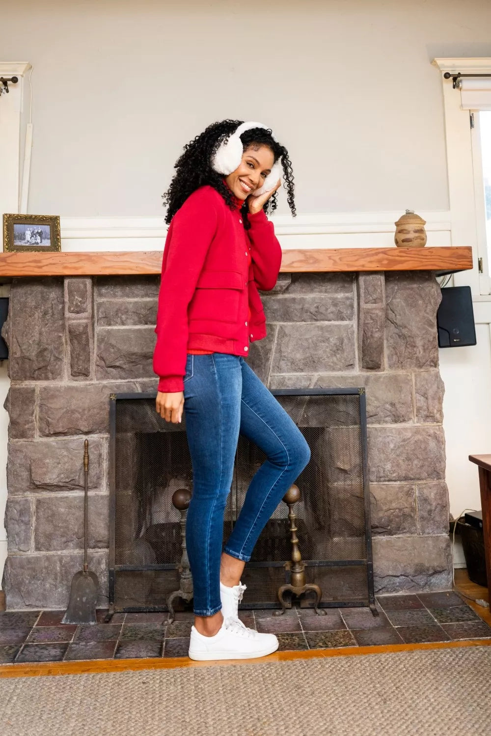 Washed Thermal Skinny Jeans