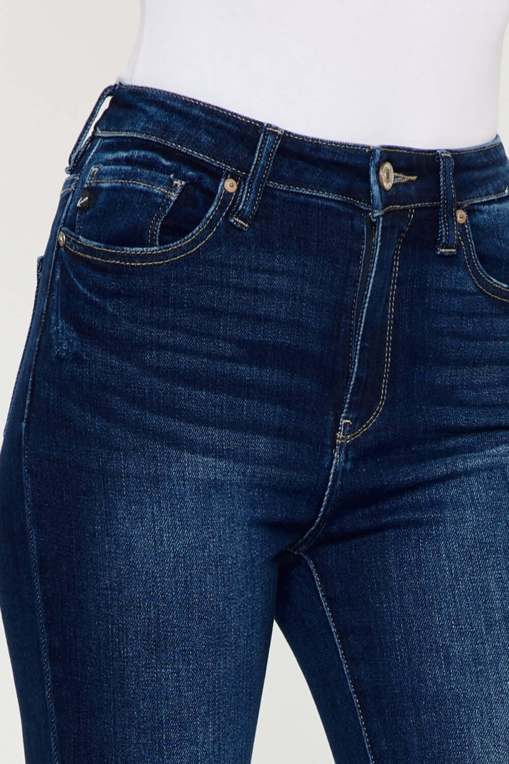 High Rise Frayed Ankle Skinny Jeans