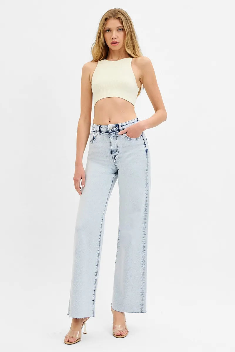 High Rise Wide Leg Jeans