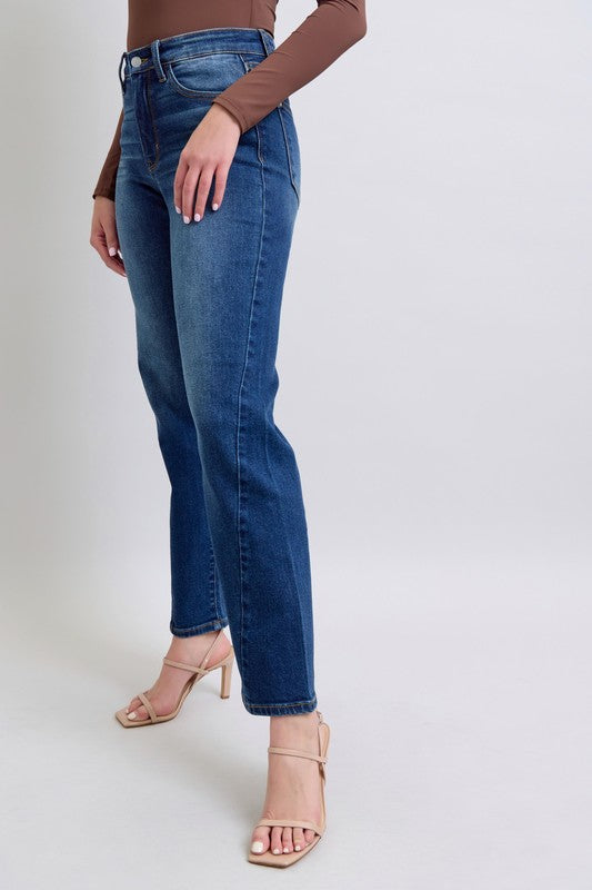Size Side Seam Detail Straight Jeans