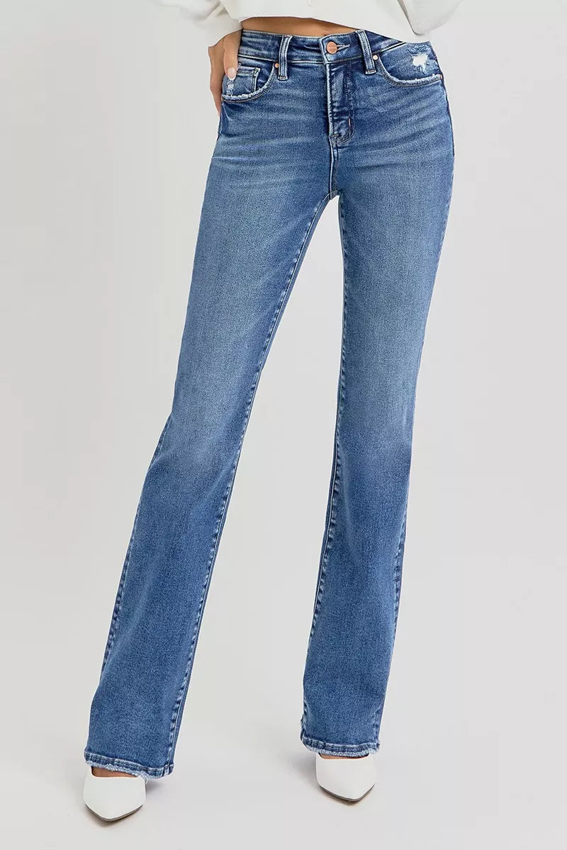 Tummy Control High Rise Straight Jeans
