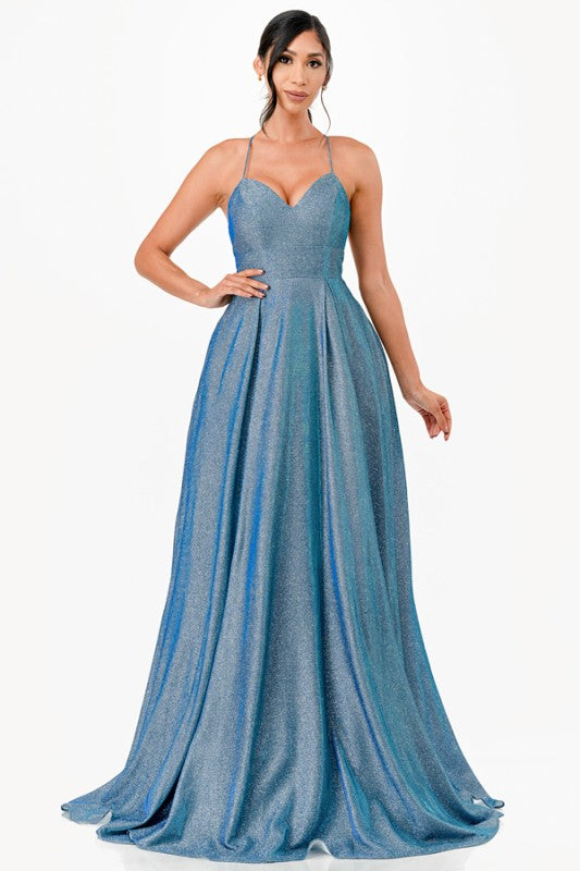 Sweetheart Neck Back Lace Full-Length Gown