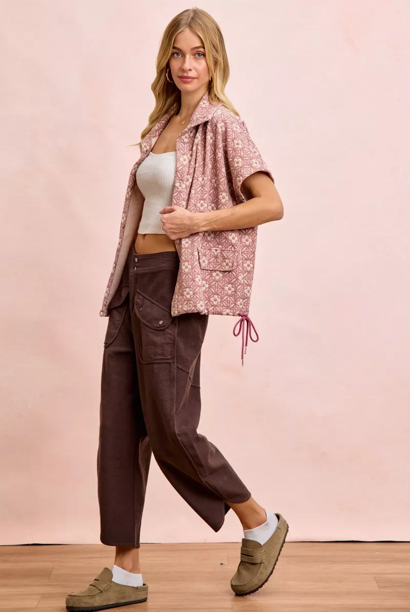 Washed Terry Pants with Pockets