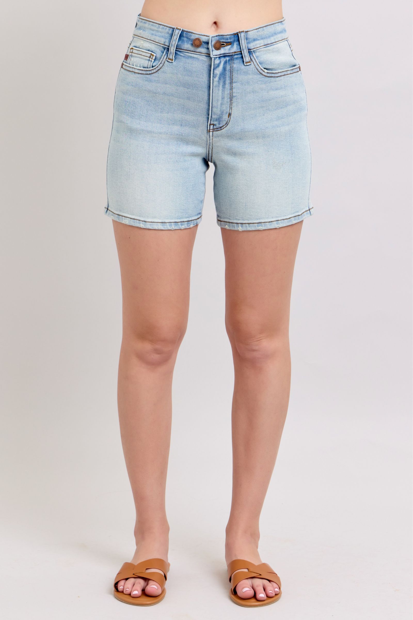 2 Button Denim Shorts