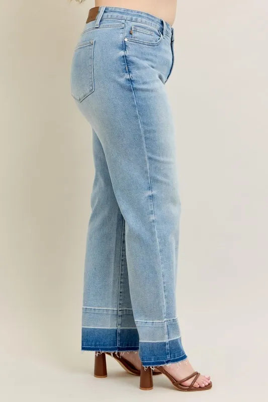 Release Hem Wide Leg Jeans