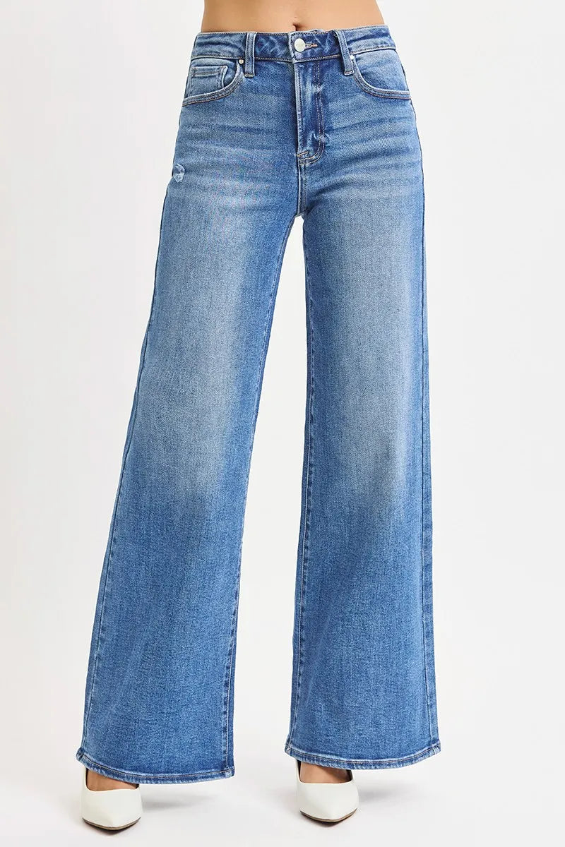 High Rise Wide Leg Jeans