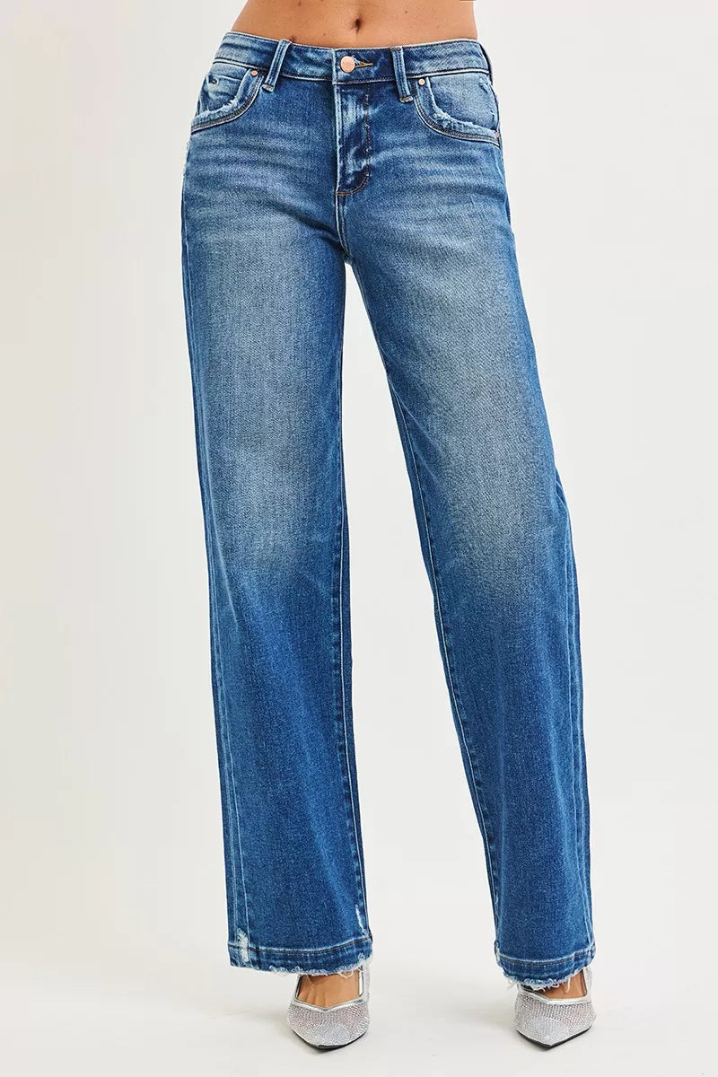 Slouchy Baggy Jeans Pocket Side Seam Detail