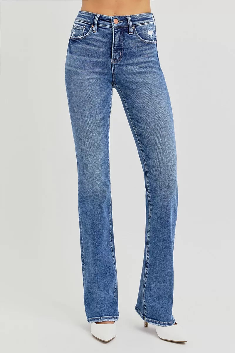 Tummy Control High Rise Straight Jeans