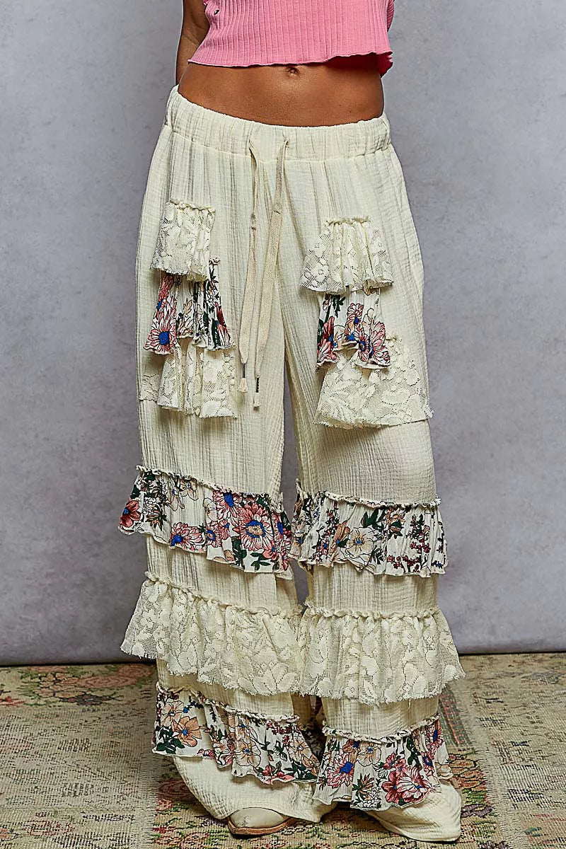 Double Gauze Wide Leg Pants