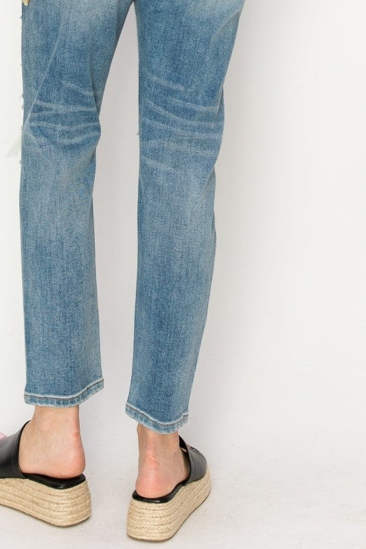 High Rise Stretch Mom Jeans