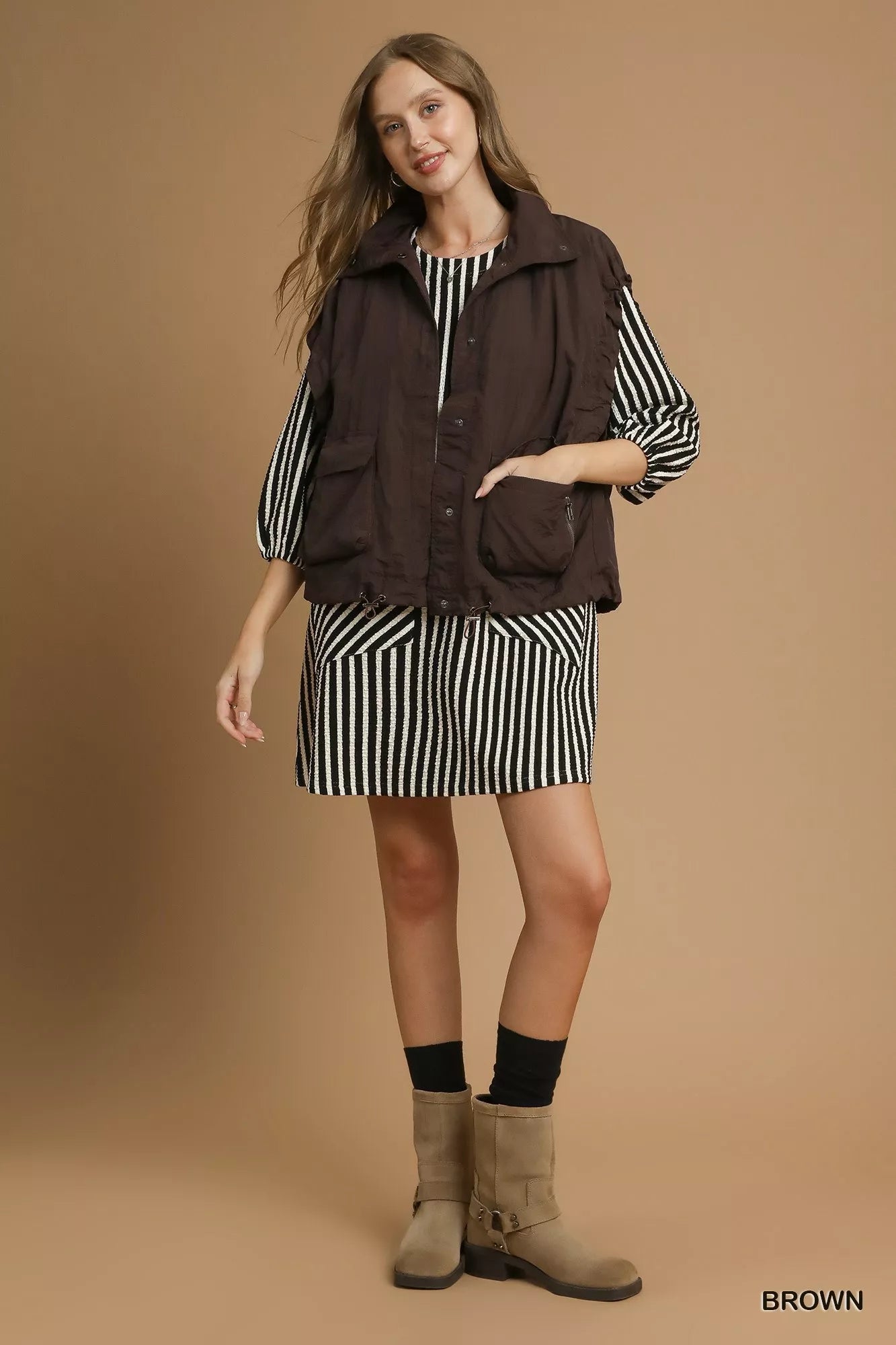 Nylon Vest with Pockets