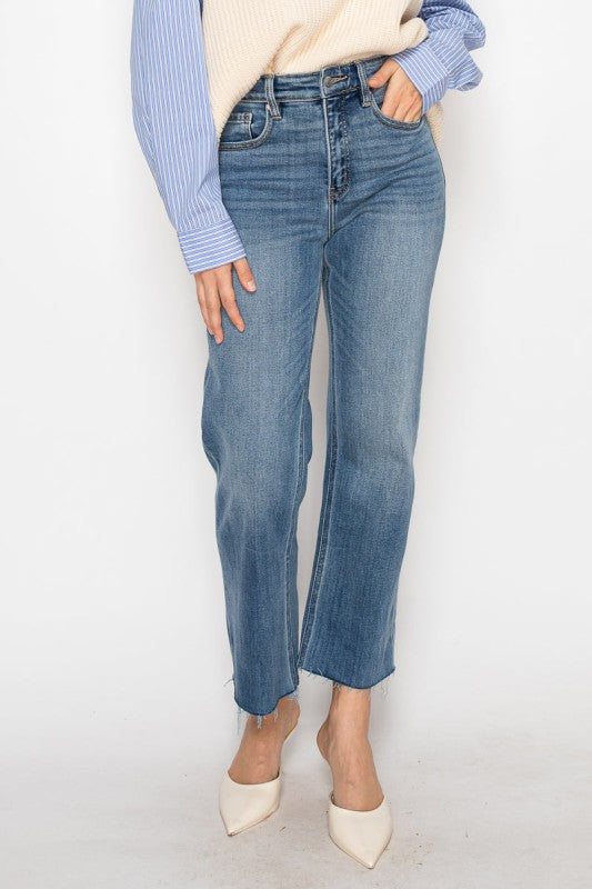 Eco Fabric High Rise Straight Leg Jea