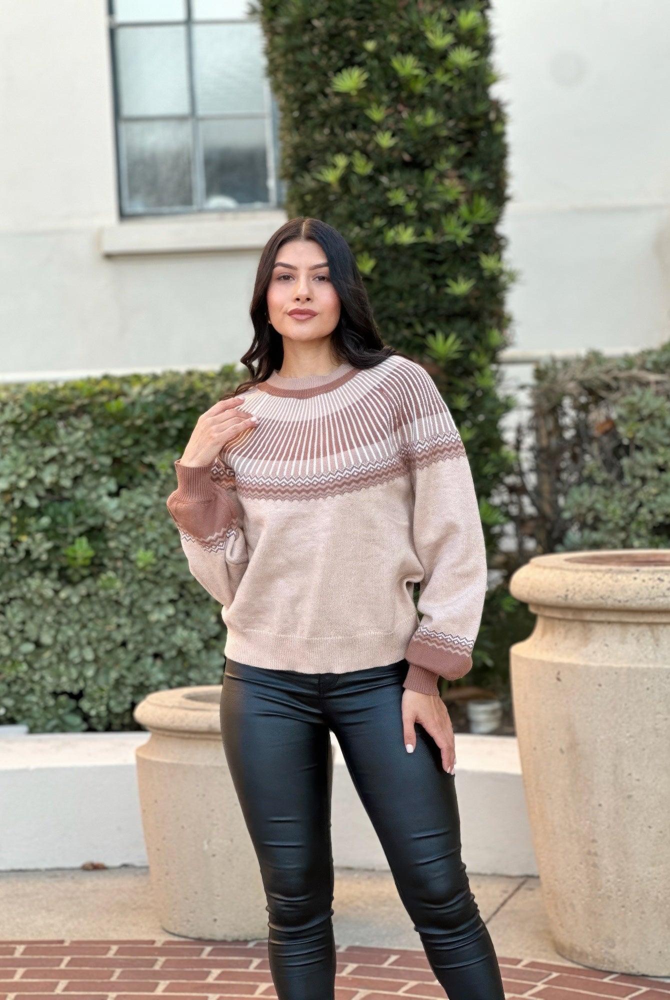 Color Block Knit Sweater