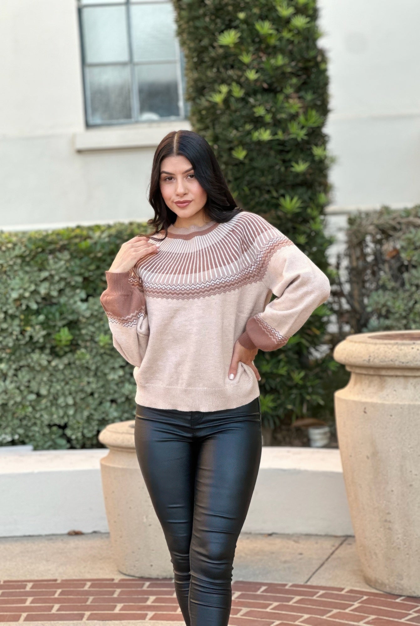 Color Block Knit Sweater