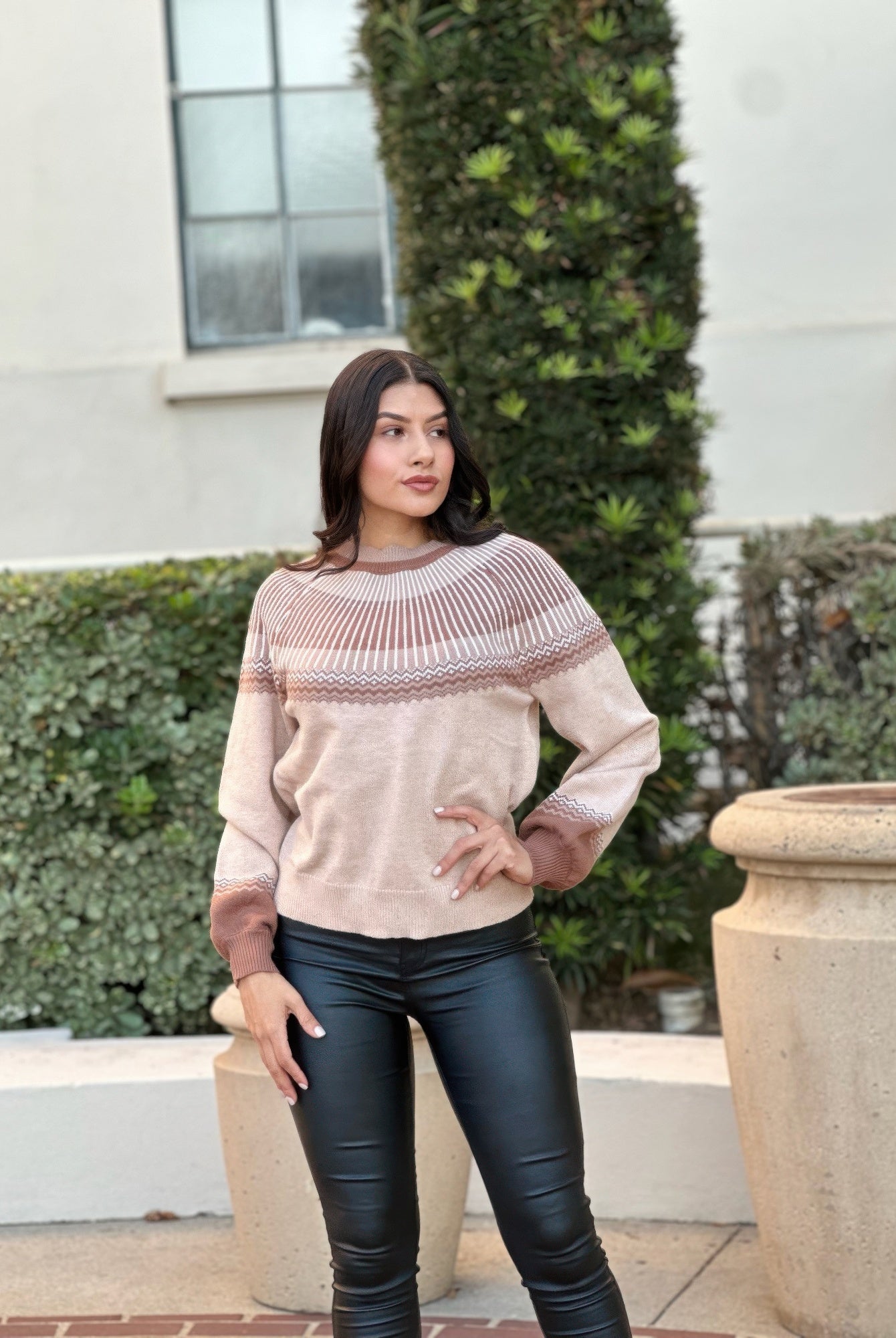 Color Block Knit Sweater