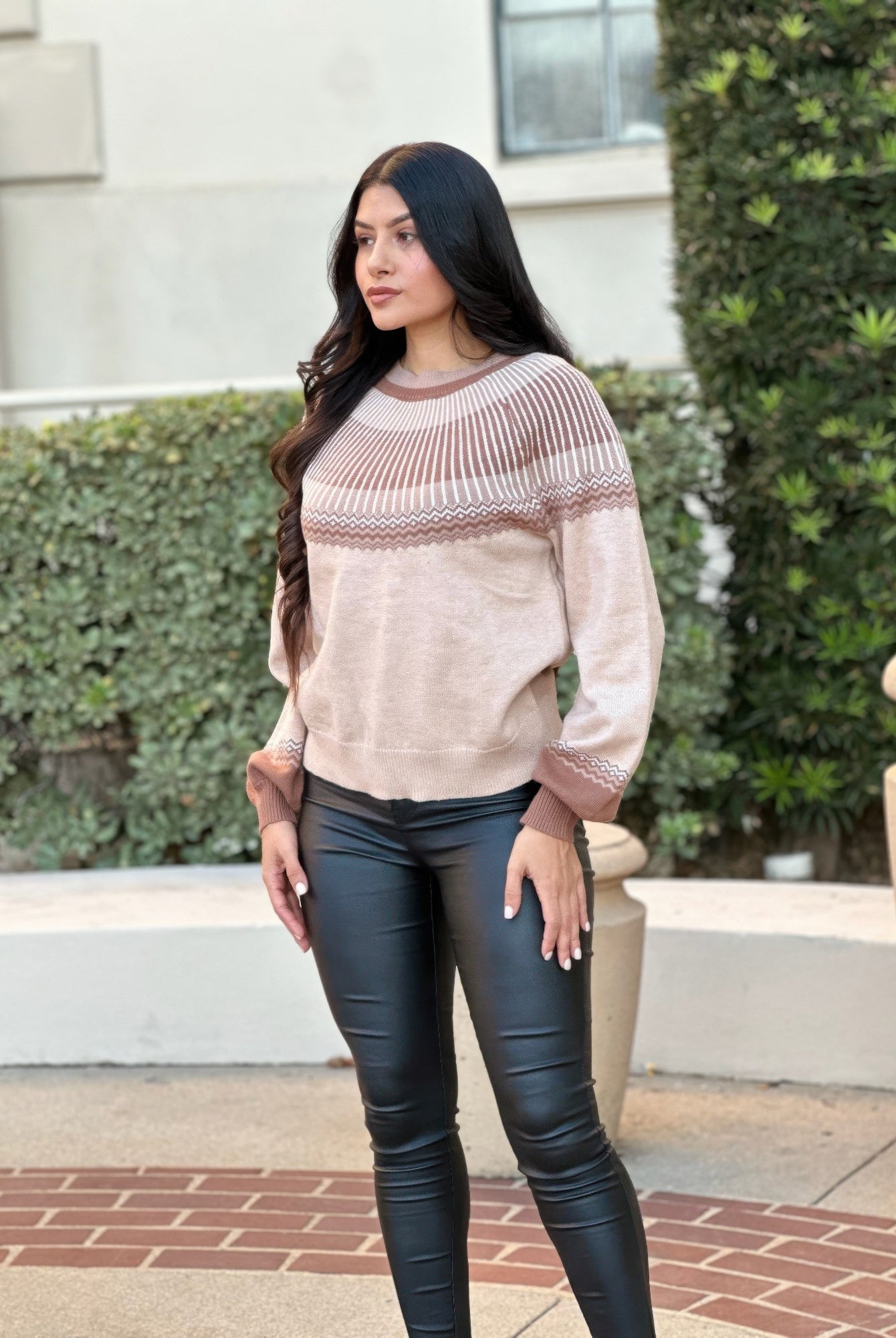 Color Block Knit Sweater