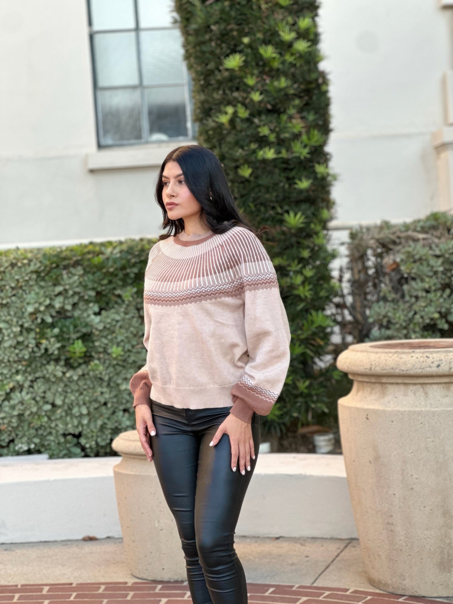 Color Block Knit Sweater