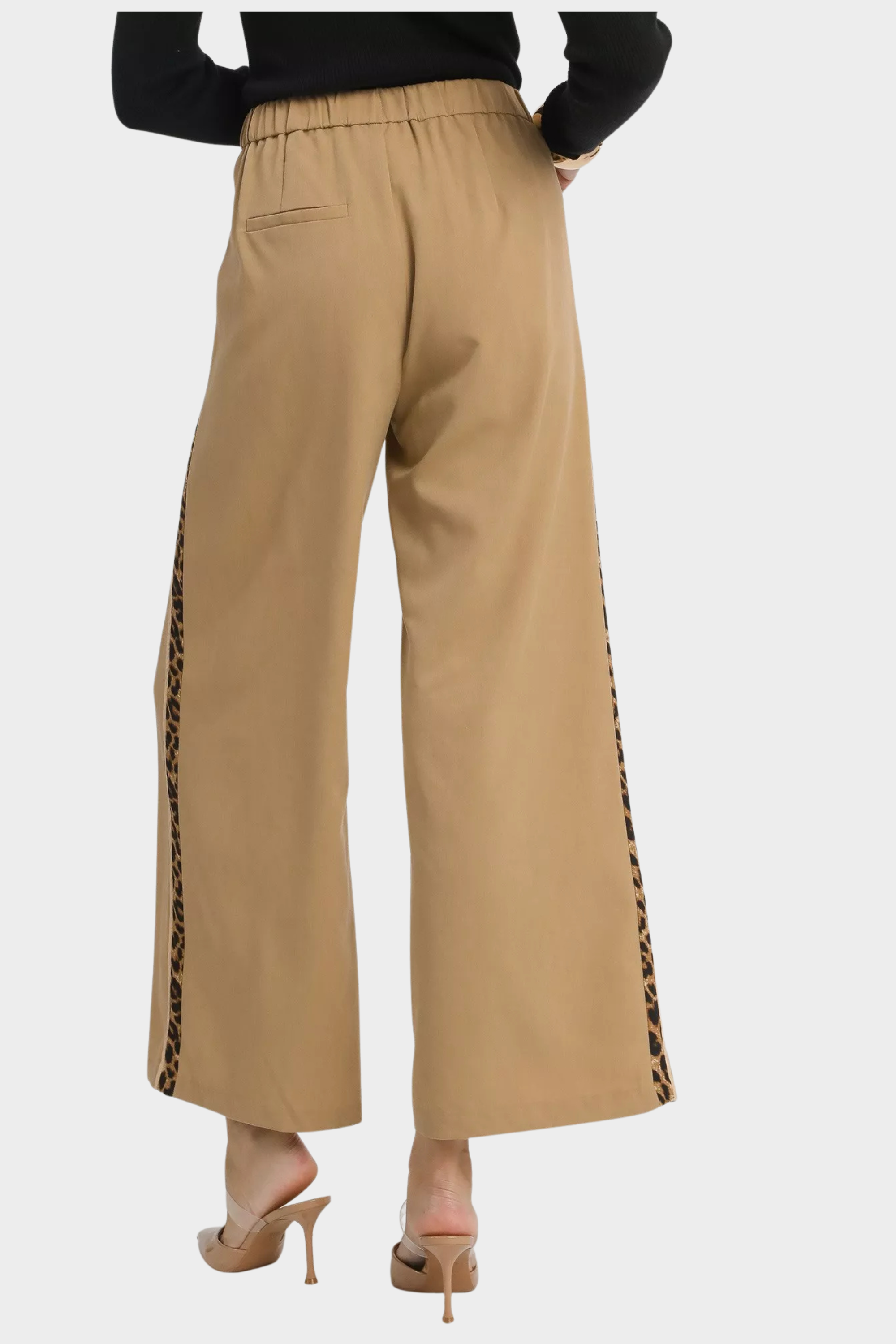 Front Pleated Wide-Leg Pants