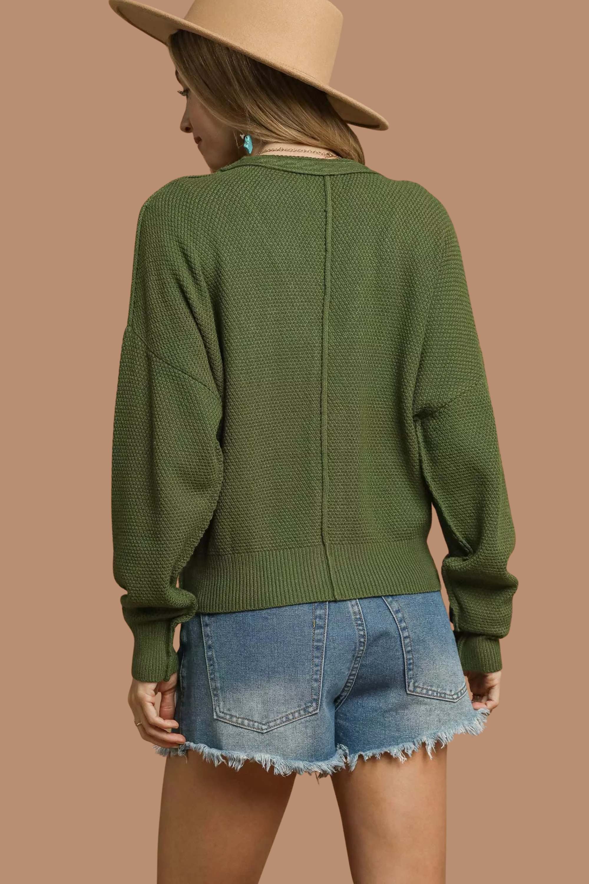 Chunky Cable Knit Button-Up Cardigan