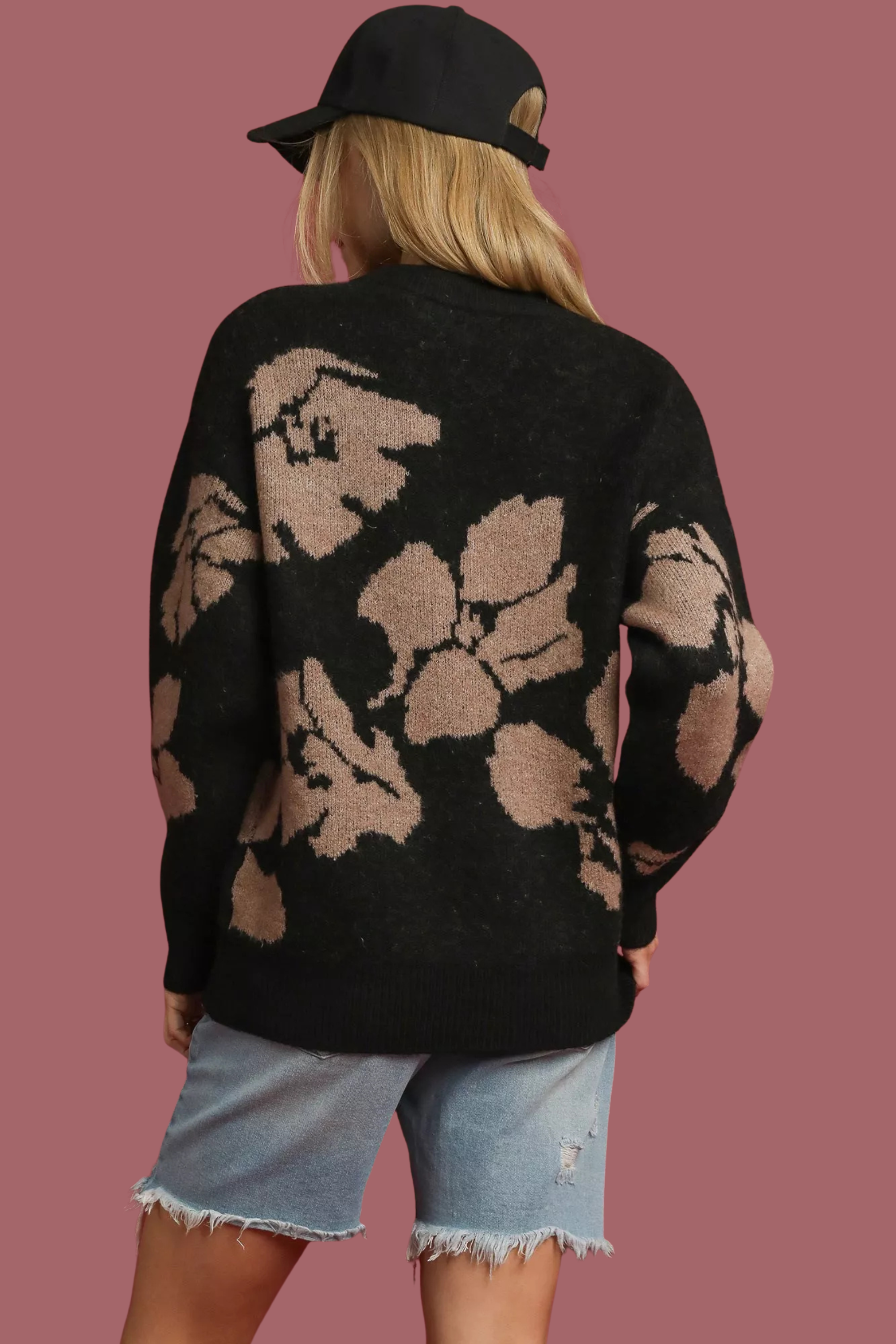 Floral Long Sleeve Sweater