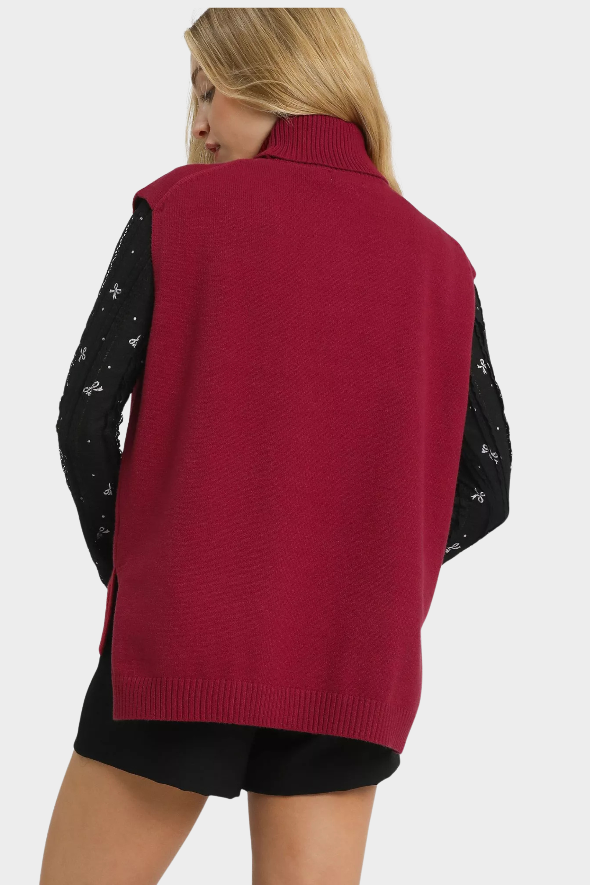 Turtleneck Sleeveless Sweater