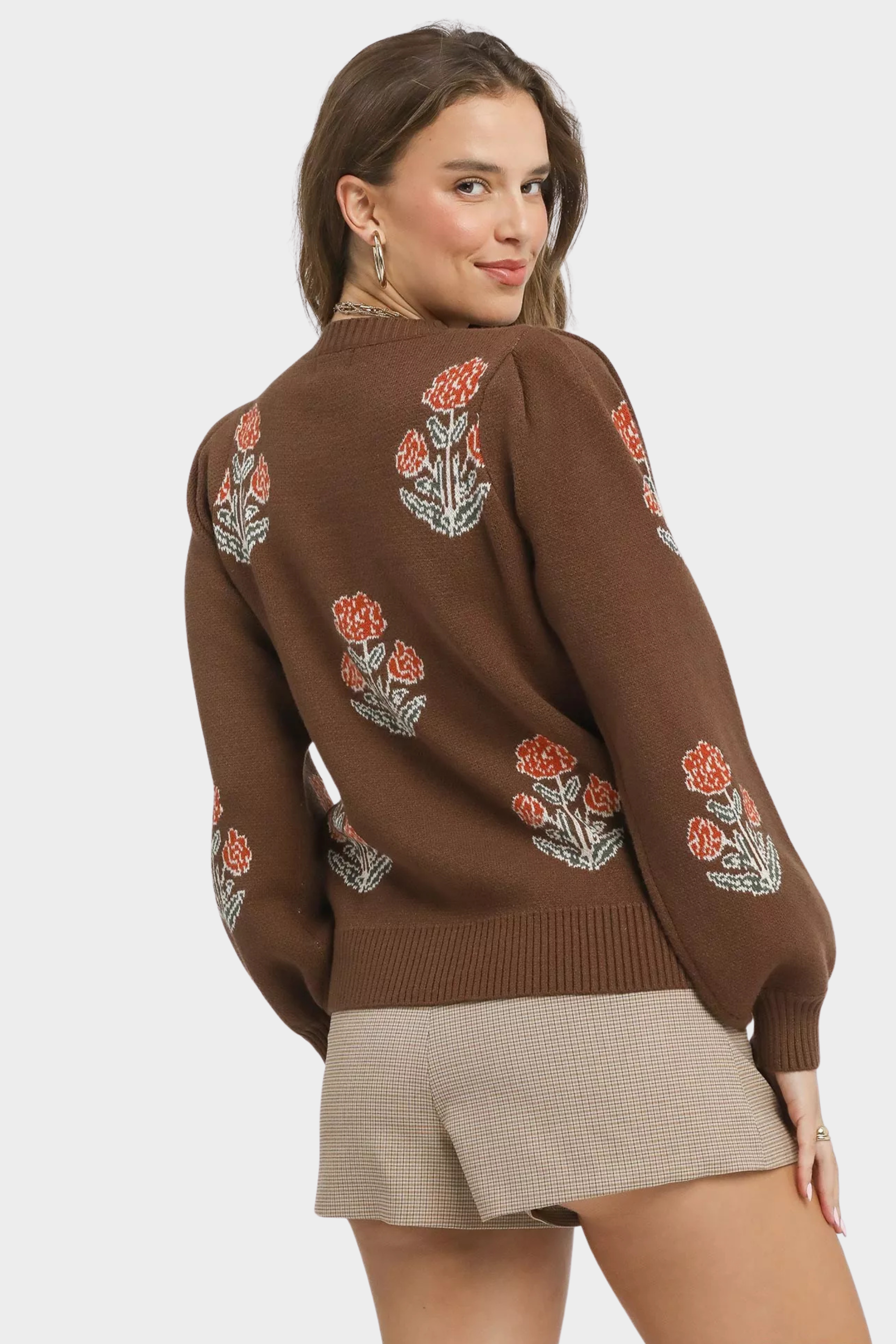 Floral Knit Sweater