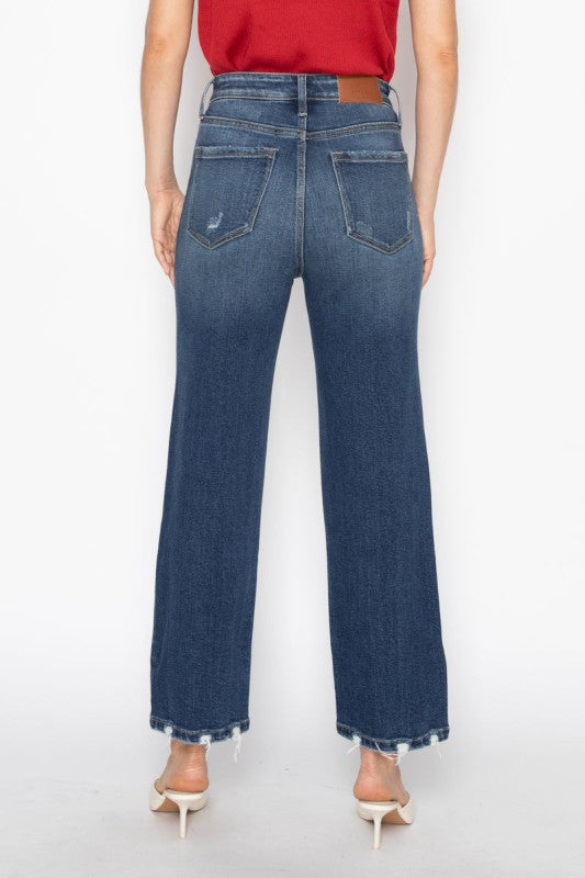 Tummy Control High Rise Straight Jeans