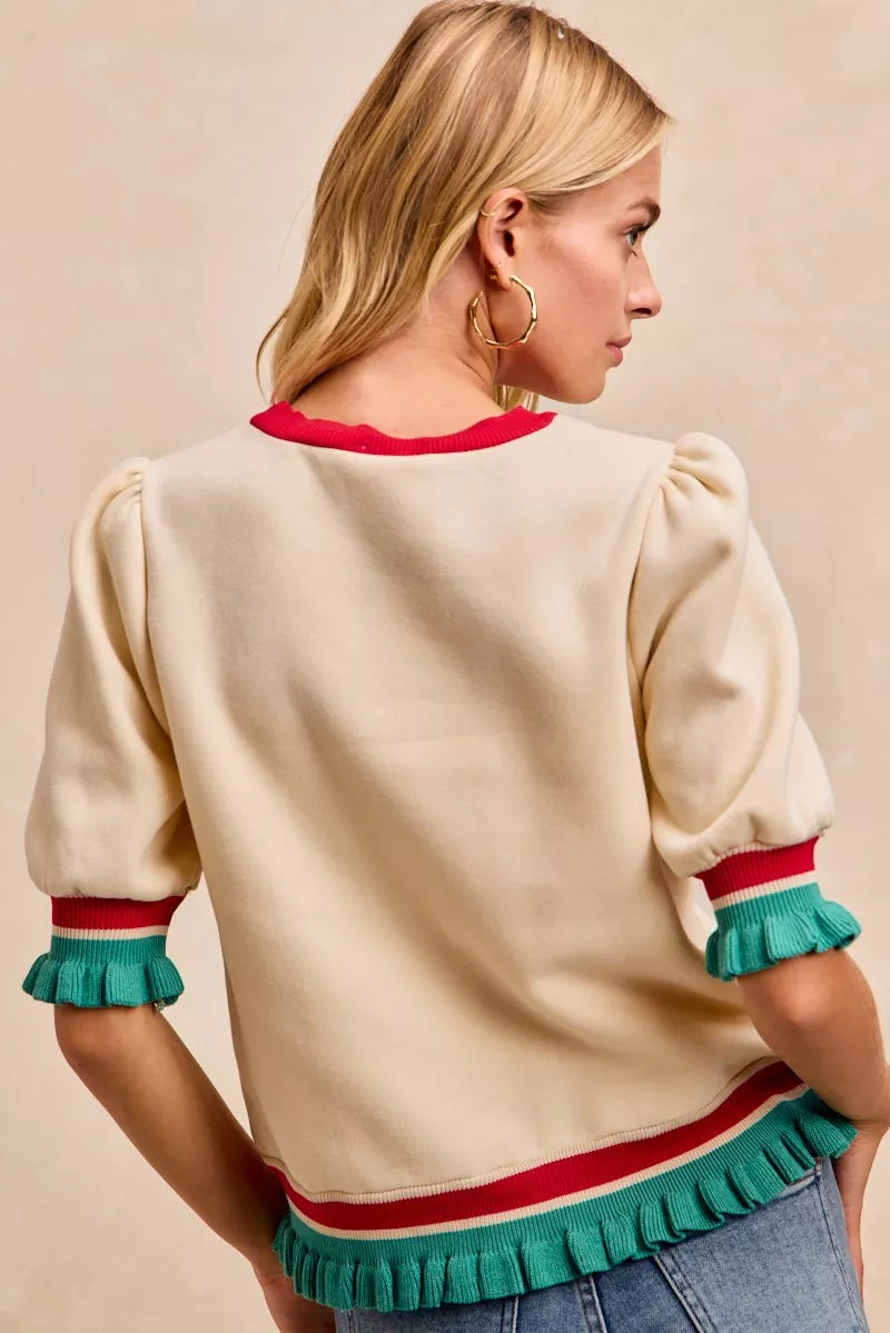 Christmas Merry Letter Blouse