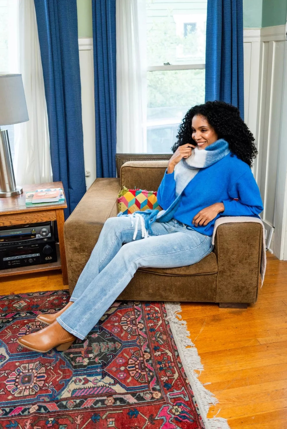 Mid Rise Thermal Bootcut Jeans